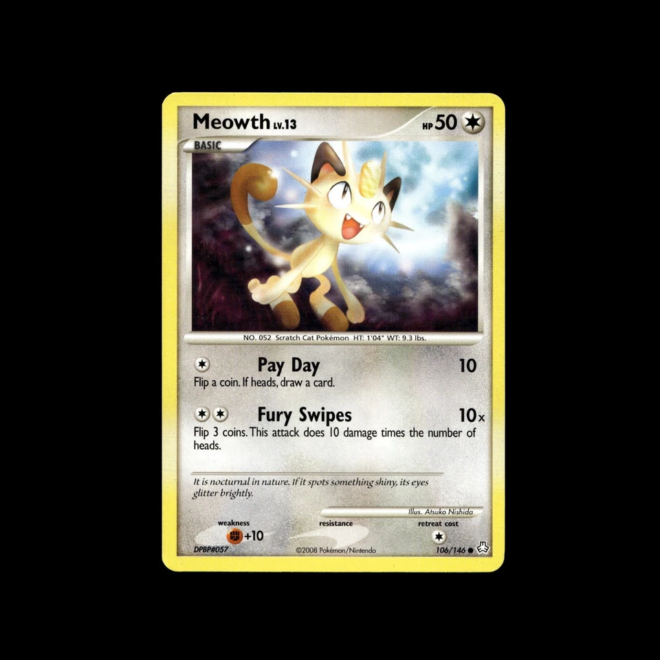 Cat Pokemon Cards! Meowth Persian Litten Meowscarada Skitty Purrloin Holo Card! - Image 1 of 1