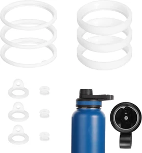12Pcs Water Bottle Seals, Silicone Water Bottle Lid Gaskets Replacement for Ther - Picture 1 of 12