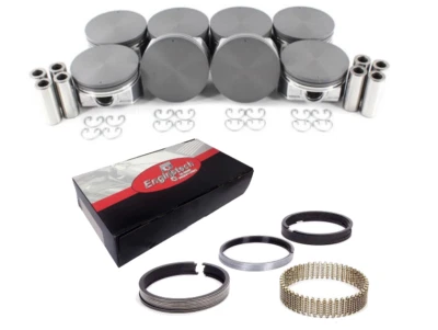 Coated Skirt Flat Top Pistons w/ Moly Rings for 2005-2009 Chevrolet 5.3L - Image 1 of 4
