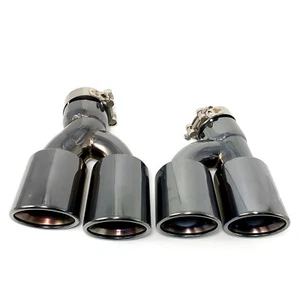 2Pcs Dual Exhaust Tip Satinless Steel Muffler TipTailpipe for BMW 5 Series G30 - Imagen 1 de 4