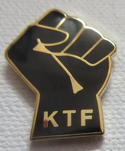 Northern Soul Keep The Faith schwarze Faust Pin Anstecker - Gold - Bild 1 von 2