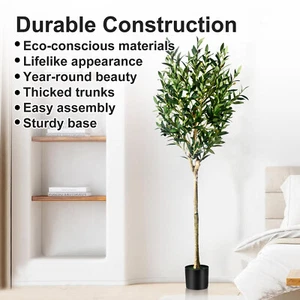 5FT Tall Artificial Olive Tree Faux Realistic Olive Trees For Living Room Decor - Picture 1 of 10