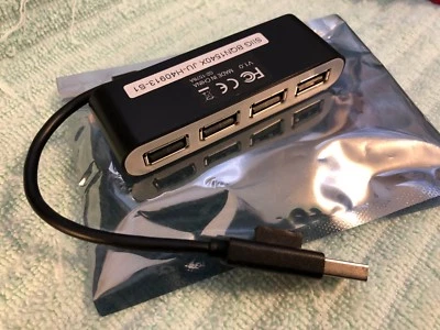 Mini 4 Port USB 2.0 High Speed Hub Splitter FOR DESK TOP  NOTE BOOK , ORIGINAL - Image 1 of 4