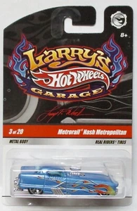 2009 HOT WHEELS LARRY'S GARAGE METRORAIL NASH METROPOLITAN 3 OF 20 BLUE - Picture 1 of 1