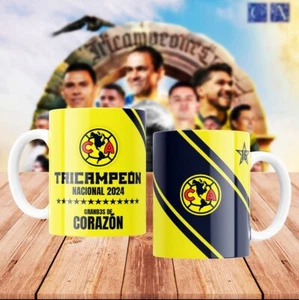Aguilas Club America Kaffeebecher Keramik 11 Unzen Tricampeon - Bild 1 von 6