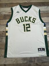 Adidas Men L Milwaukee Bucks Jersey Jabari Parker #12 White NBA City