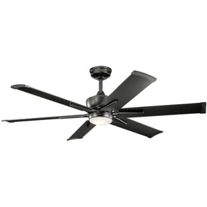 Kichler 300300OZ 60" Indoor / Outdoor Ceiling Fan - Black( BRAND NEW) - Picture 1 of 7