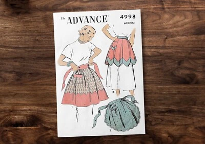 Advance 4998 Apron Sewing Pattern - *REPRODUCTION* Size Medium - Image 1 of 4