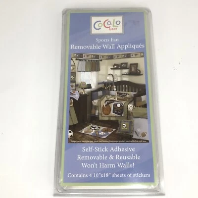 CoCaLo Baby Sports вентилятор самоклеящиеся съемные настенные аппликации/наклейки/наклейки - Изображение 1 из 4