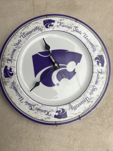 Vintage Kansas State University Wall Clock Wincraft Tested WORKS Cover