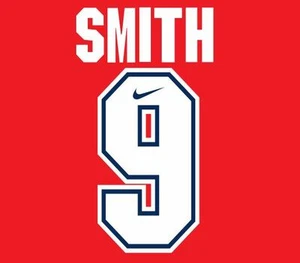 Smith #9 Gunners 1994-1995 Home Football Nameset for shirt - Picture 1 of 1