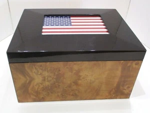 Urn Kit Box For Human Ashes Or Loved Pet, Plaque Candle,Keepsake Box Burled Wood - Picture 1 of 5