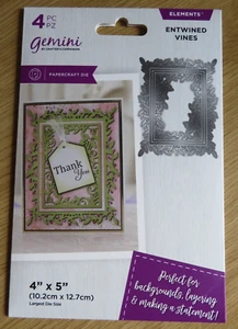 Crafter's Companion Metal Die Set - Entwined Vines - 4 Pieces - Picture 1 of 2