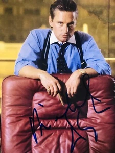 Foto 8x10 firmata Michael Douglas di persona. Prova esatta. Wall Street - Foto 1 di 5