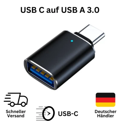 USB C auf USB A 3.0 Adapter OTG USB-Stick für Samsung Xiaomi MacBook Buchse - Bild 1 von 2