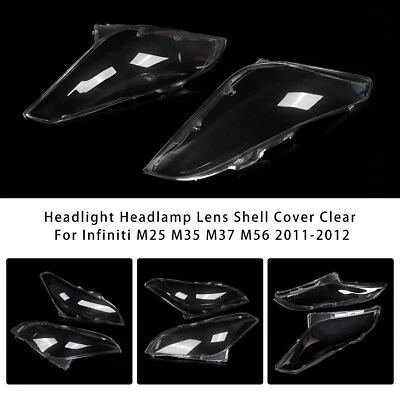 Headlight Headlamp Lens Shell Cover Clear For Infiniti M25 M35 M37 M56 11-12 12 - Image 1 of 4