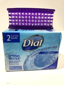 Dial Spring Water  antibacterial soap 2 3.2 oz Bars - Picture 1 of 8
