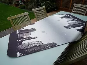 Tablecloth Provence 130x150 CM Grey White Skyline from France Easy-Care - Picture 1 of 3