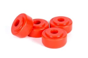Juego de 4 bujes de vástago de amortiguador de poliuretano para amortiguadores delanteros en rojo para Jeep/camión - Imagen 1 de 1