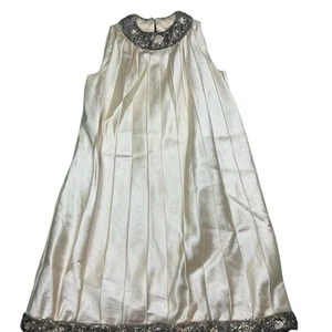 Vintage Jean Lutece mid-century sleeveless beaded shift dress made in Hong Kong - Picture 1 of 10