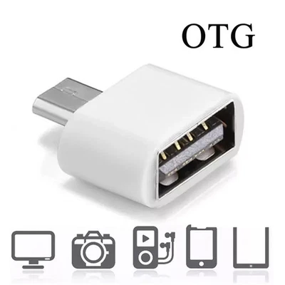OTG Adapter Micro USB auf USB A 2.0 Stick Telefon Daten Übertragung Weiß Stecker - Bild 1 von 4