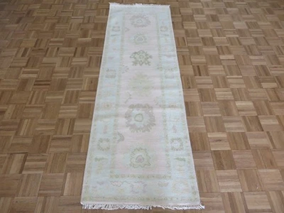 2'7 X 7'10 Runner Hand Knotted Lavender Modern Oushak Oriental Rug G16035 - Image 1 of 4