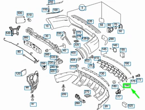 MERCEDES-BENZ ML W164 Rear Bumper Lower Cover A1648852022 NEW GENUINE - Picture 1 of 2
