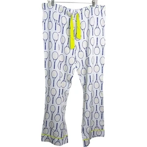 Katie Kime Pyjamahose 2XL Tennis Time Point Print Baumwolle Pull On Lounge - Bild 1 von 8