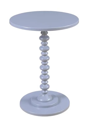 Palm Beach 17.75 Inch Grey Round Table With Spindle Base Easy Assembly - Image 1 of 4