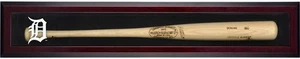 Tigers Logo Mahogany Framed Single Bat Display Case - Picture 1 of 1
