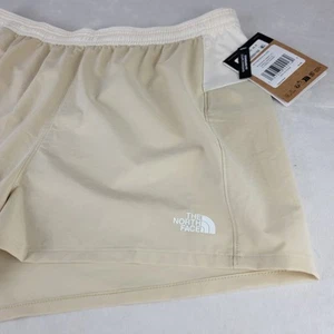 North Face Womens Wander Short 2.0 Tan XL 3" Pocket Flash Dry Running Gym New - Picture 1 of 12