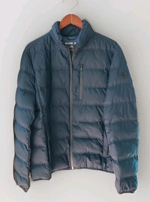Michael Kors Packable Down Blend Jacket Mens Large Dark Navy Blue Puffer Quilted - Image 1 of 4