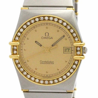 OMEGA Constellation 498.0876 Quartz 33mm Gold Dial SS/K18YG Diamond Men's Watch - Image 1 of 4