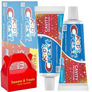 Kids Toothpaste Crests | Cavity Protection Sparkle Fun Flavor - Fluoride Anti... - Picture 1 of 2