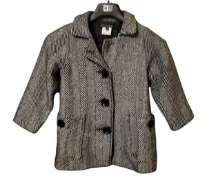Lili Gaufrette FRANCE Girls Tweed Lurex Jacket Sz 8 Years Coat - Picture 1 of 13