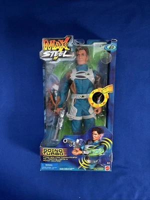 Boneco de ação Max Steel Going Turbo sem som Mattel 2001 na caixa ainda lacrado - Imagem 1 de 4