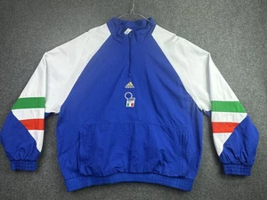 Adidas Italy Icon 1/2 Zip Pullover Jacket Mens Large Blue White - Bild 1 von 13