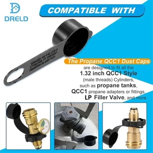 Tapa de protección de rosca de plástico de 10 piezas para montaje adaptador de tanque de propano QCC1 - Imagen 1 de 9