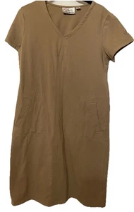 Hemdblusenkleid hellbraun taupe klassisch Gr. S Stretch mit Taschen Karriere schick klassisch - Bild 1 von 10