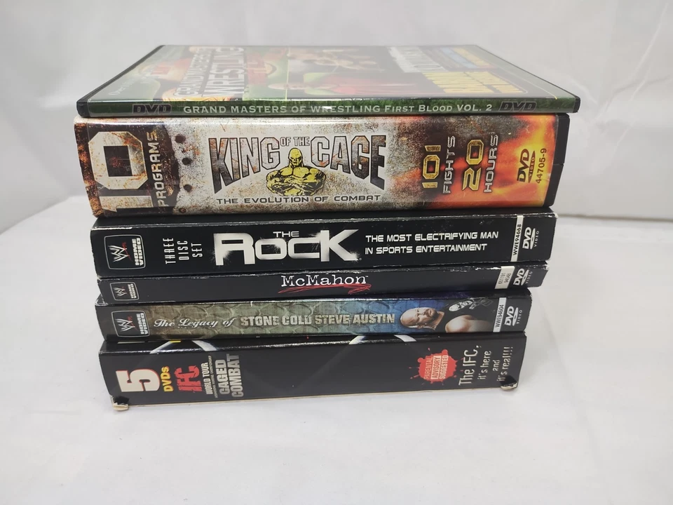 (6) WWE DVD Sets Bundle Lot of  Wrestling Stone Cold Steve Austin The Rock McMan - Image 1 of 4