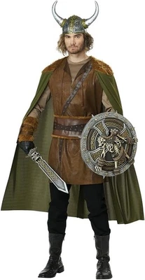 Fearless Knight Viking Medieval Nordic Fancy Dress Up Halloween Adult Costume - Image 1 of 2