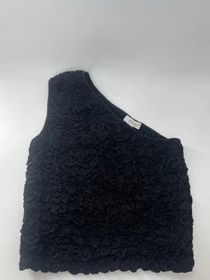 Cos Smocked One Shoulder Black Tank Top New Size Large - Image 1 of 4