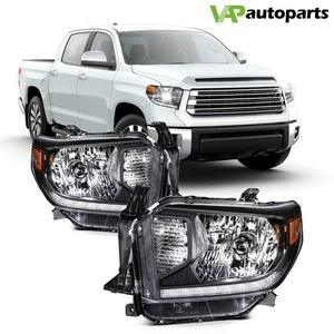 For Toyota Tundra 2014-2021 Clear Lens Headlights Assembly Pair Left + Right - Picture 1 of 9