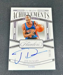 2023-24 Joe Dumars Panini Flawless Achievements Silver Auto 20/25 Signatures SP - Picture 1 of 2