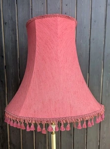 Large Red Vintage Tassel Lampshade Retro Antique Fringe - Picture 1 of 3