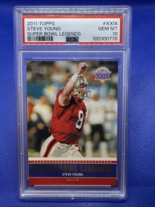 STEVE YOUNG 2011 TOPPS SUPER BOWL LEGENDS #XXIX PSA 10 GEM MINT NINERS POP 1 - Picture 1 of 2