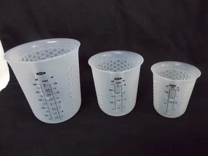 OXO Silicone Flexable Nesting Measuring Cups Set of 3 - Picture 1 of 8