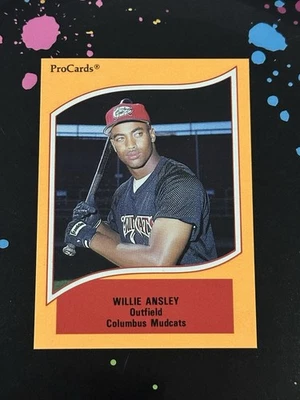 1990 ProCards A & AA Minor League Stars Willie Ansley #57 Columbus Mudcats (W) - Image 1 of 2