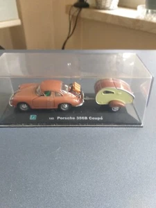 1:43 Hongwell Porsche 356B Coupe mit Wohnwagen - Bild 1 von 1
