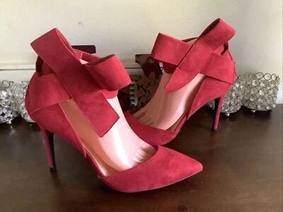 Sexy Tacones Altos Wild Diva Lounge Lazo Stiletto Color Rojo Para Mujer Talla 10 Punta Foto 1 de 4